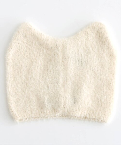 BREEZE（ブリーズ）の「ネコミミニット帽（ニットキャップ/ビーニー・キッズ・オフホワイト/ブラック/ピンク・58/54/50/48）」の7枚目の写真