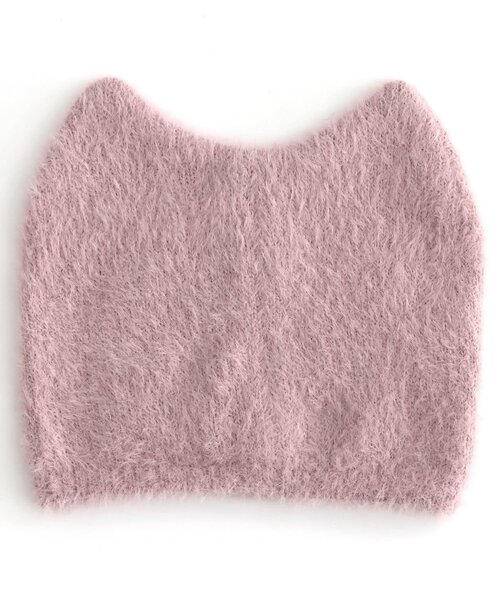 BREEZE（ブリーズ）の「ネコミミニット帽（ニットキャップ/ビーニー・キッズ・オフホワイト/ブラック/ピンク・58/54/50/48）」の8枚目の写真