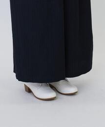 LOISIR（ロワズィール）の「ウールリネンヘリンボーンボトルシルエット