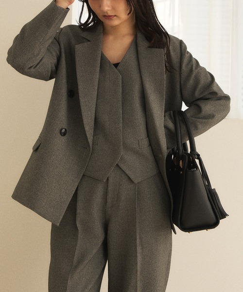 DT♪ ピュアウール ダブルブレストジャケット&パンツ set 関税込 Gymphlex｜ウール ミックス ダブルブレスト ジャケット gy