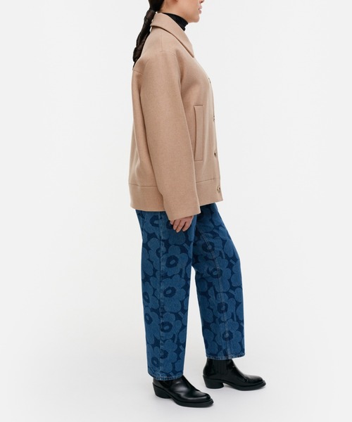 marimekko（マリメッコ）の「Askelma Solid wool coat（ステンカラーコート・レディース・ベージュ・X-SMALL/MEDIUM/SMALL）」の3枚目の写真