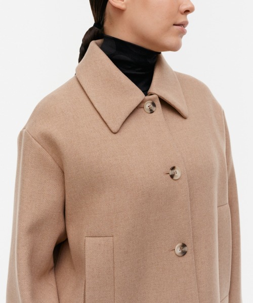 marimekko（マリメッコ）の「Askelma Solid wool coat（ステンカラーコート・レディース・ベージュ・X-SMALL/MEDIUM/SMALL）」の6枚目の写真