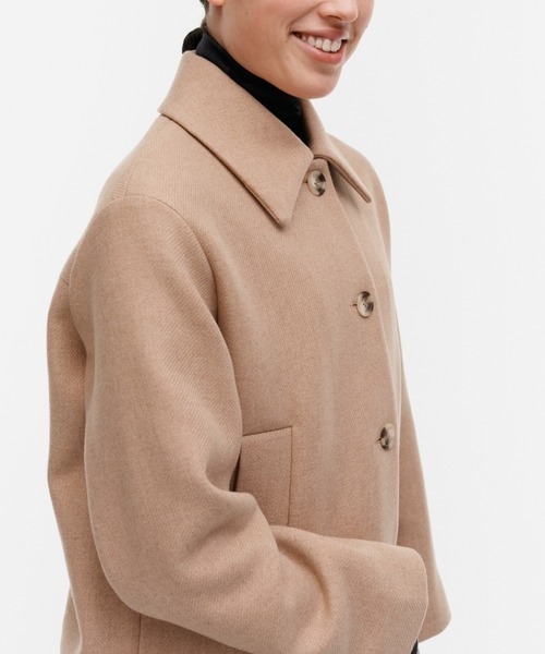marimekko（マリメッコ）の「Askelma Solid wool coat（ステンカラーコート・レディース・ベージュ・X-SMALL/MEDIUM/SMALL）」の7枚目の写真