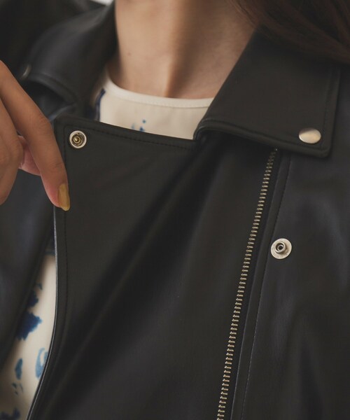 さらら です★美品★ココテック ライダースニットジャケット 24AW ココテック ライダースニットジャケット(ジャケット)｜EPOCA