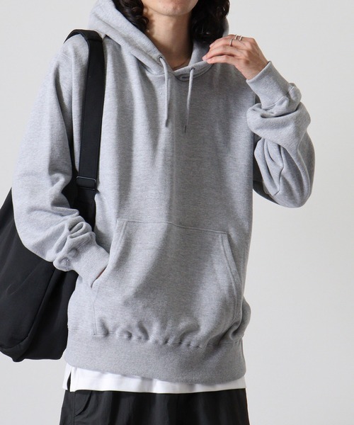 大きめフードのスウェットパーカー ライトグレー 0363L.Grey