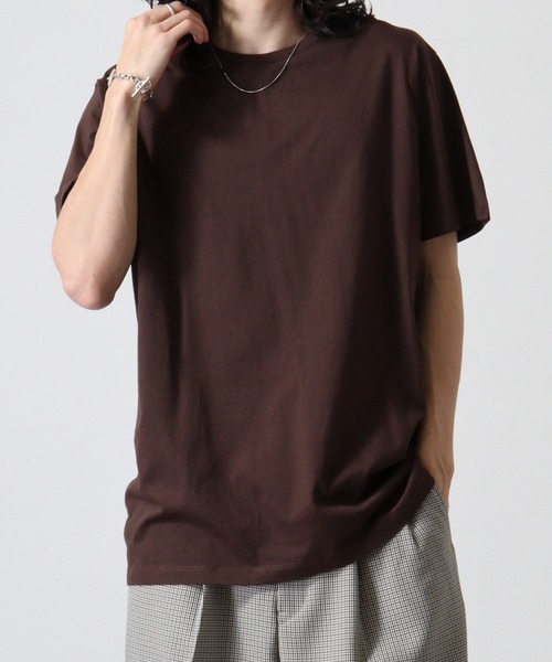 TRUSS(トラス)の「TRUSS ベーシックスタイルTシャツ(Tシャツ/カットソー・レディース・ライトピンク/ライトイエロー/ライム/ピンク/イエローゴールド/パープル/ターコイズブルー/ホワイト/ブラック/ライトブルー/チャコールグレー/ブラウン/ネイビー/レッド/イエロー/オレンジ/ヘザーグレー/アーミー/ケリーグリーン/ロイヤルブルー/バーガンディー/ピンク系/ナチュラル・XXL/S/XL/M/L)」の6枚目の写真