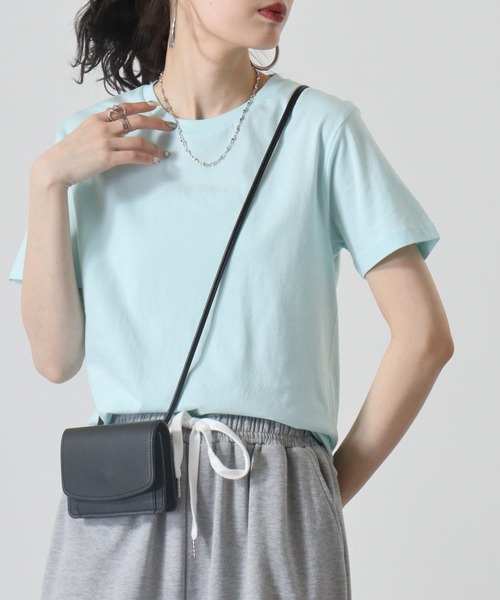 TRUSS(トラス)の「TRUSS ベーシックスタイルTシャツ(Tシャツ/カットソー・レディース・ライトピンク/ライトイエロー/ライム/ピンク/イエローゴールド/パープル/ターコイズブルー/ホワイト/ブラック/ライトブルー/チャコールグレー/ブラウン/ネイビー/レッド/イエロー/オレンジ/ヘザーグレー/アーミー/ケリーグリーン/ロイヤルブルー/バーガンディー/ピンク系/ナチュラル・XXL/S/XL/M/L)」の10枚目の写真
