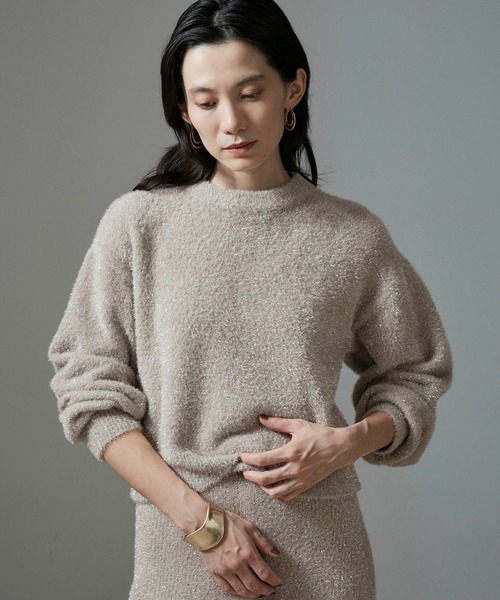 アダムエロペシャギーニット SALON adam et rope' スカート 「WEB限定」シャイニーシャギー