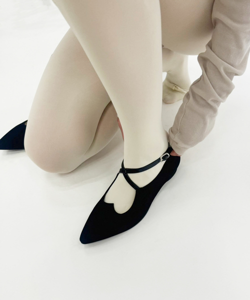 EDIT. FOR LULU(エディットフォールル)の「【CRISTINA MILLOTTI for LULU】 ハートパンプス(パンプス・レディース・ブラック・36/38/35)」の1枚目の写真