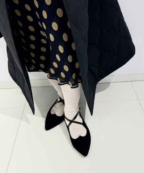 EDIT. FOR LULU(エディットフォールル)の「【CRISTINA MILLOTTI for LULU】 ハートパンプス(パンプス・レディース・ブラック・36/38/35)」の5枚目の写真