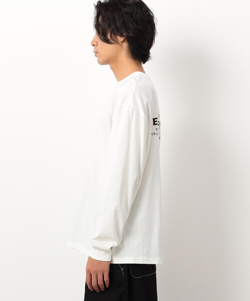 Purple&Yellow（パープルアンドイエロー）の「刺繍×プリント長袖クルーネックＴシャツ（Tシャツ/カットソー・メンズ・ホワイト/パープル/ブラック・SMALL/MEDIUM/LARGE）」の13枚目の写真