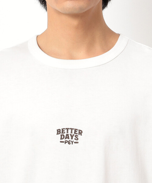 Purple&Yellow（パープルアンドイエロー）の「刺繍×プリント長袖クルーネックＴシャツ（Tシャツ/カットソー・メンズ・ホワイト/パープル/ブラック・SMALL/MEDIUM/LARGE）」の15枚目の写真