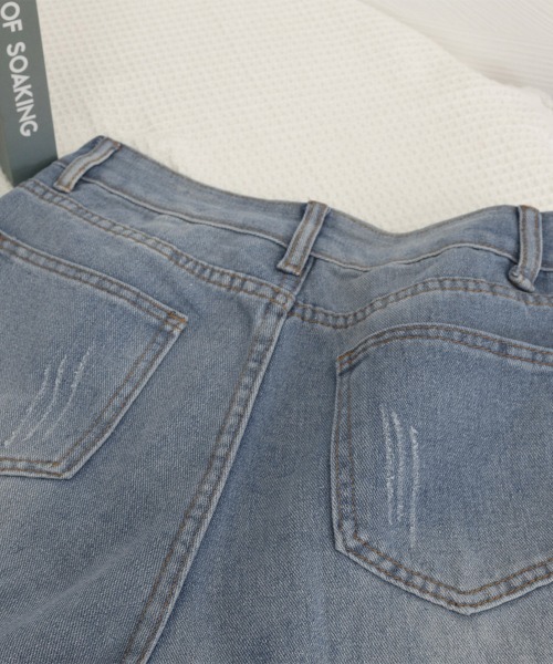 Miniministore(ミニミニストア)の「ダメージデニムパンツ レディースおしゃれ(デニムパンツ・レディース・ブルー・S/XL/L/M)」の4枚目の写真