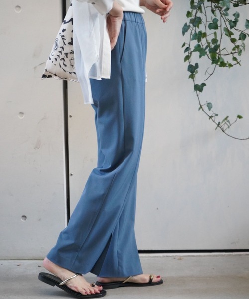 qualite(カリテ)の「【美脚】2WAYストレッチセンターベンツパンツ/オフィスカジュアル【WEB限定/新色入荷】(スラックス・レディース・ブルー/チャコールグレー/グレイッシュベージュ/ブラック・34/36/38/40)」の10枚目の写真