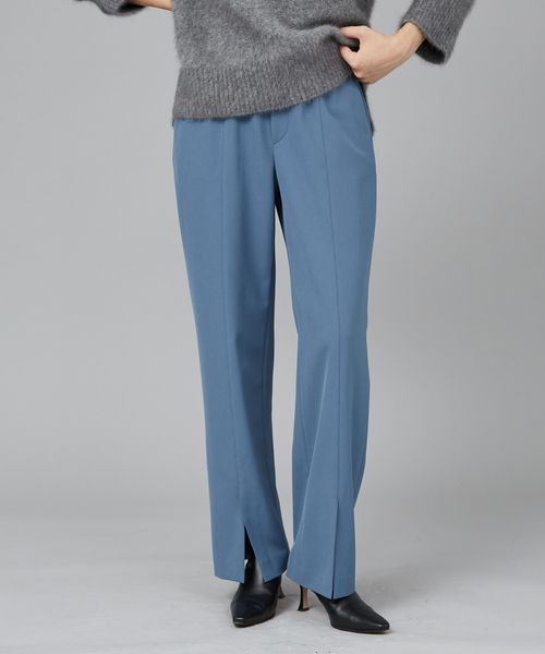 qualite(カリテ)の「【美脚】2WAYストレッチセンターベンツパンツ/オフィスカジュアル【WEB限定/新色入荷】(スラックス・レディース・ブルー/チャコールグレー/グレイッシュベージュ/ブラック・34/36/38/40)」の8枚目の写真