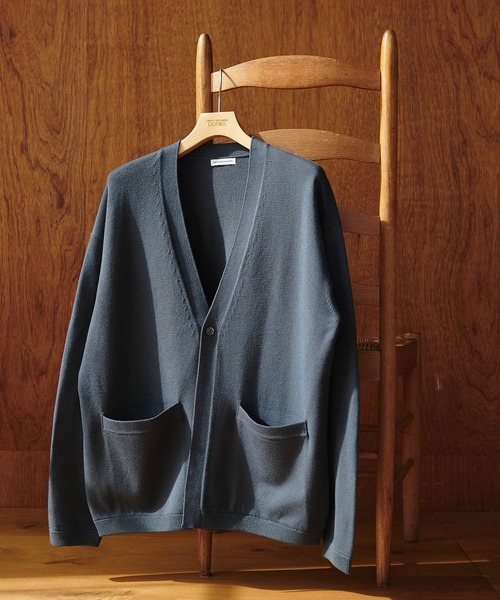 URBAN RESEARCH DOORS(アーバンリサーチドアーズ)の「『UR TECH 200日ニット』1ツ釦カーディガン(カーディガン/ボレロ・メンズ・ブラック/グリーン/ネイビー・MEDIUM/LARGE)」の14枚目の写真