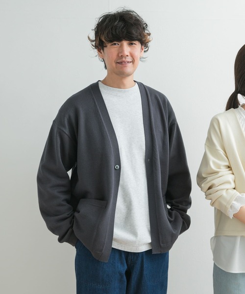 URBAN RESEARCH DOORS(アーバンリサーチドアーズ)の「『UR TECH 200日ニット』1ツ釦カーディガン(カーディガン/ボレロ・メンズ・ブラック/グリーン/ネイビー・MEDIUM/LARGE)」の16枚目の写真