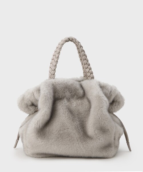 UNTITLED(アンタイトル)の「◆【2WAY/クリスマスギフト】ドロストフェイクファーバッグ(ショルダーバッグ・レディース・ダークグレー/ベージュ/ライトグレー/ダークブラウン・99)」の13枚目の写真