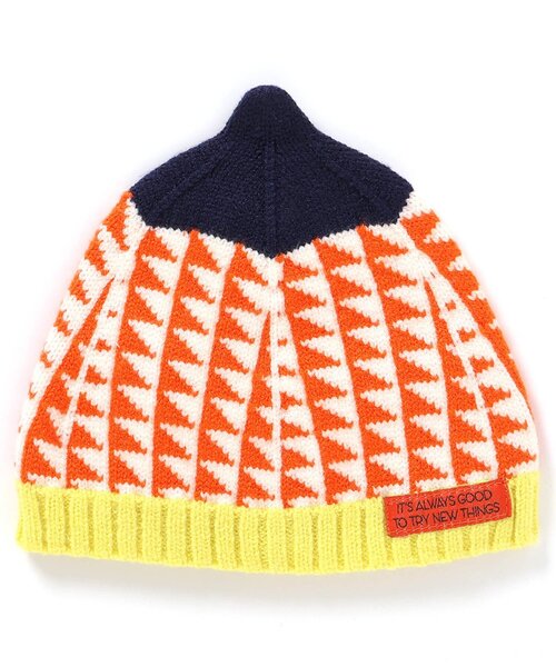 BREEZE（ブリーズ）の「カラフルとんがりベビー帽子（ニットキャップ/ビーニー・キッズ・イエロー/ネイビー/レッド/ライム・48/46）」の7枚目の写真