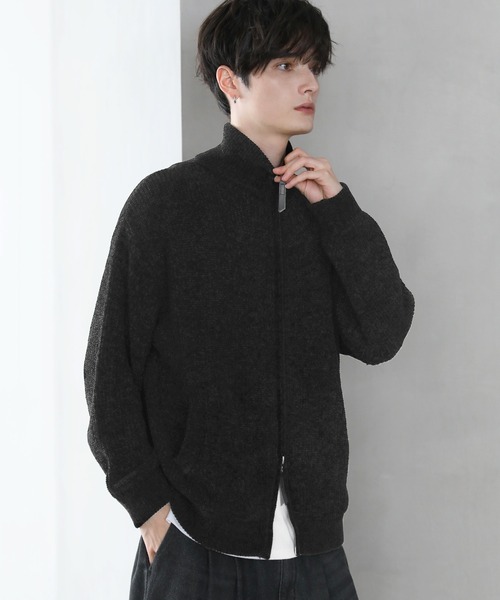 ETELIO（エテリオ）の「モールヤーンドライバーズニット（ニット/セーター・メンズ・アイボリー/モカ/ブルーグレー/ブラック・S/M/L）」の15枚目の写真