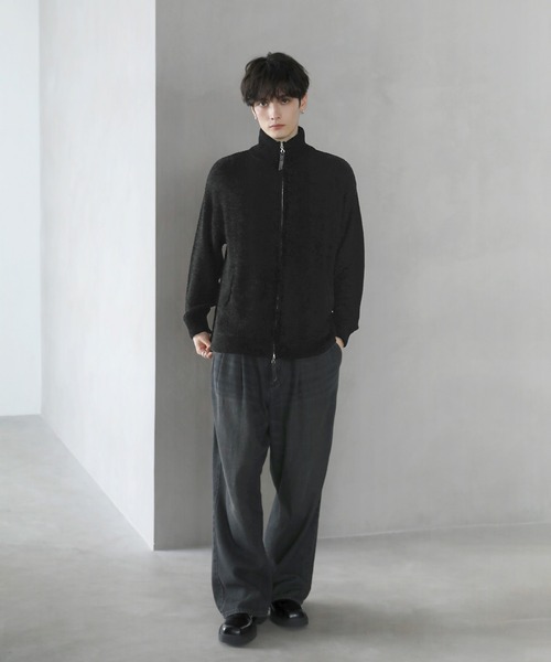 ETELIO（エテリオ）の「モールヤーンドライバーズニット（ニット/セーター・メンズ・アイボリー/モカ/ブルーグレー/ブラック・S/M/L）」の17枚目の写真