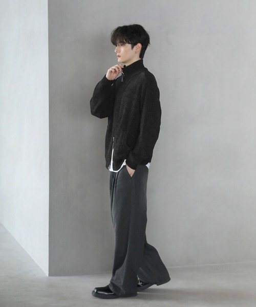 ETELIO（エテリオ）の「モールヤーンドライバーズニット（ニット/セーター・メンズ・アイボリー/モカ/ブルーグレー/ブラック・S/M/L）」の19枚目の写真