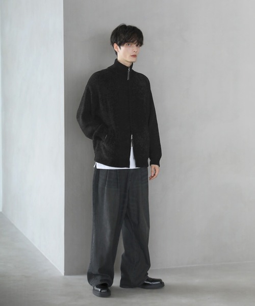 ETELIO（エテリオ）の「モールヤーンドライバーズニット（ニット/セーター・メンズ・アイボリー/モカ/ブルーグレー/ブラック・S/M/L）」の20枚目の写真