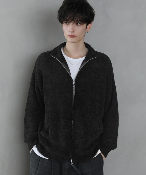 ETELIO（エテリオ）の「モールヤーンドライバーズニット（ニット/セーター・メンズ・アイボリー/モカ/ブルーグレー/ブラック・S/M/L）」の11枚目の写真