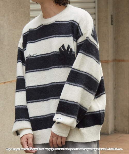 MLB/メジャーリーグベースボール 別注 ワッペン刺繍 マルチボーダー