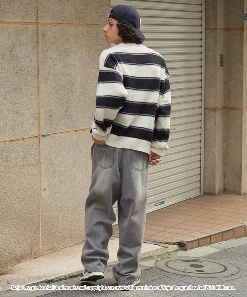 MLB/メジャーリーグベースボール 別注 ワッペン刺繍 マルチボーダー