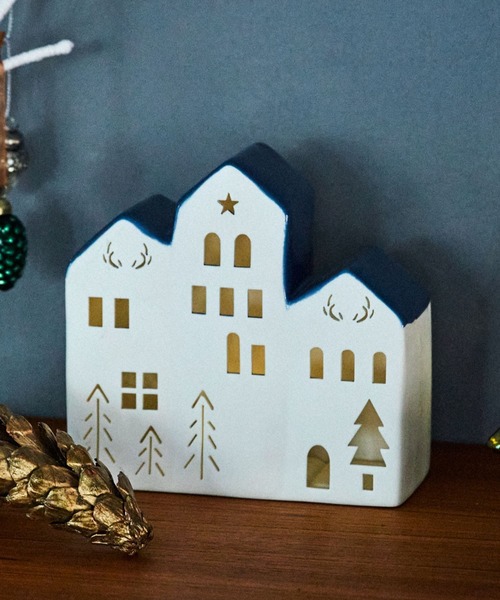 studio CLIP（スタディオクリップ）の「LED陶器の家 3連[CHRISTMAS