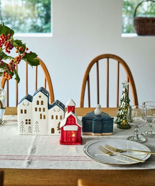 studio CLIP（スタディオクリップ）の「LED陶器の家 3連[CHRISTMAS