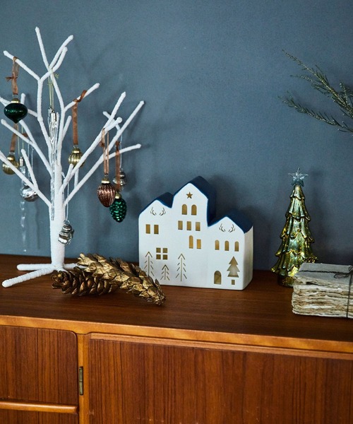 ✨北欧インテリア✨陶器の家⭐️クリスマス studio CLIP（スタディオクリップ）の「LED陶器の家 3連[CHRISTMAS