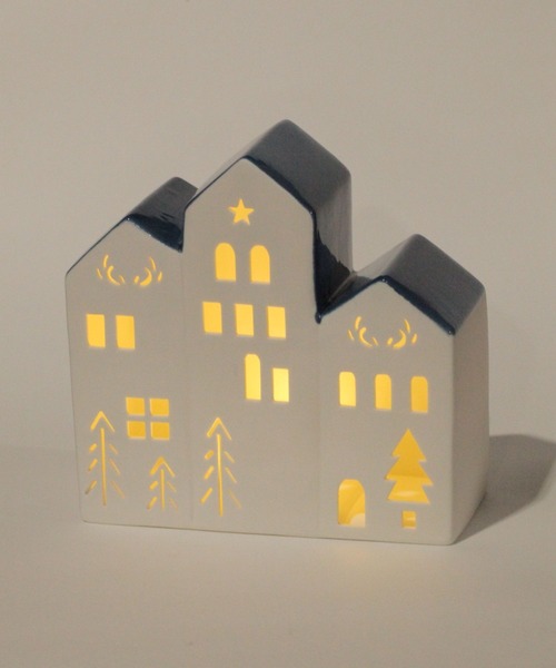 studio CLIP（スタディオクリップ）の「LED陶器の家 3連[CHRISTMAS