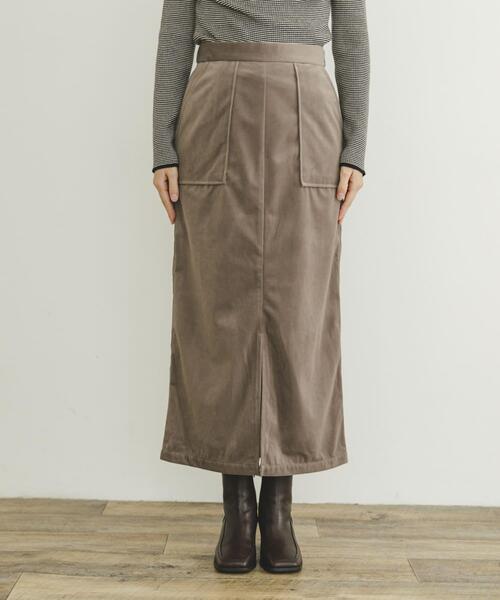 ITEMS URBANRESEARCH（アイテムズ アーバンリサーチ）の「スムースベロアタイトスカート（スカート・レディース・グレー系その他/ブラック/モカ・FREE）」の19枚目の写真