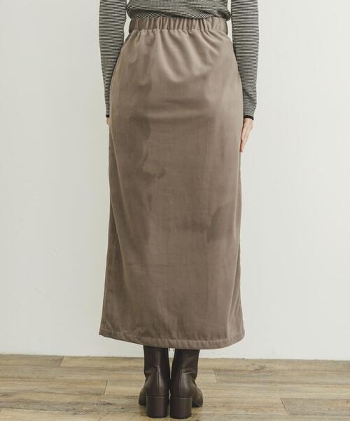 ITEMS URBANRESEARCH（アイテムズ アーバンリサーチ）の「スムースベロアタイトスカート（スカート・レディース・グレー系その他/ブラック/モカ・FREE）」の21枚目の写真