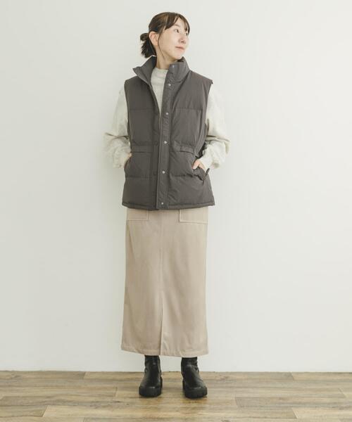 ITEMS URBANRESEARCH（アイテムズ アーバンリサーチ）の「スムースベロアタイトスカート（スカート・レディース・グレー系その他/ブラック/モカ・FREE）」の16枚目の写真