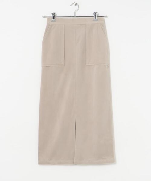 ITEMS URBANRESEARCH（アイテムズ アーバンリサーチ）の「スムースベロアタイトスカート（スカート・レディース・グレー系その他/ブラック/モカ・FREE）」の10枚目の写真