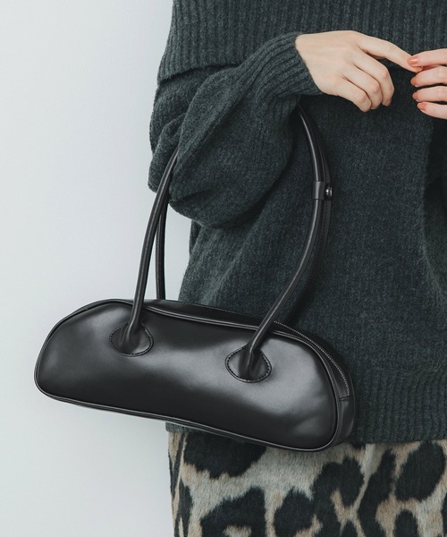 coca(coca)(コカ)の「バゲットバッグ フェイクレザーハンドバッグ(ハンドバッグ・レディース・アイボリー/ブラック・ONE SIZE)」の2枚目の写真