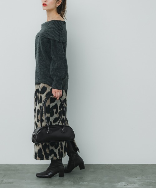 coca(coca)(コカ)の「バゲットバッグ フェイクレザーハンドバッグ(ハンドバッグ・レディース・アイボリー/ブラック・ONE SIZE)」の5枚目の写真