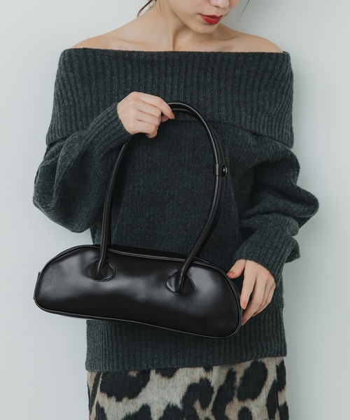 coca(coca)(コカ)の「バゲットバッグ フェイクレザーハンドバッグ(ハンドバッグ・レディース・アイボリー/ブラック・ONE SIZE)」の6枚目の写真