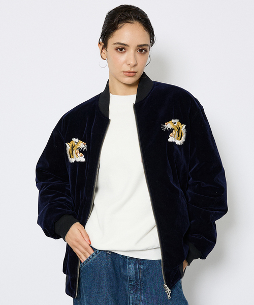 TAION(タイオン)の「【TAION/タイオン】JAPAN SPECIAL RIVERSIBLE SOUVENIR JACKET/ ジャパンスペシャル リバーシブル スカジャン ダウンジャケット/JK04JS(ダウンジャケット/コート・メンズ・ブラック/ダークネイビー/ブラック系その他・XL/M/L)」の3枚目の写真