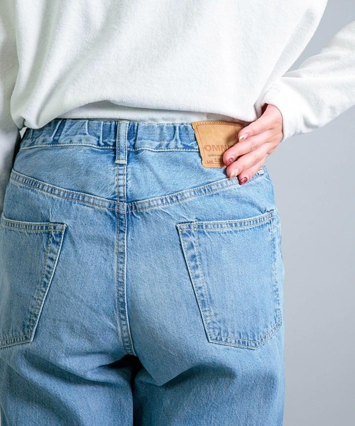 OMNIGOD（オムニゴッド）の「[OMNIGOD womens / オムニゴッド] 10ozデニム 5Pイージーテーパードパンツ（デニムパンツ・レディース・ライトインディゴブルー・1/0）」の14枚目の写真