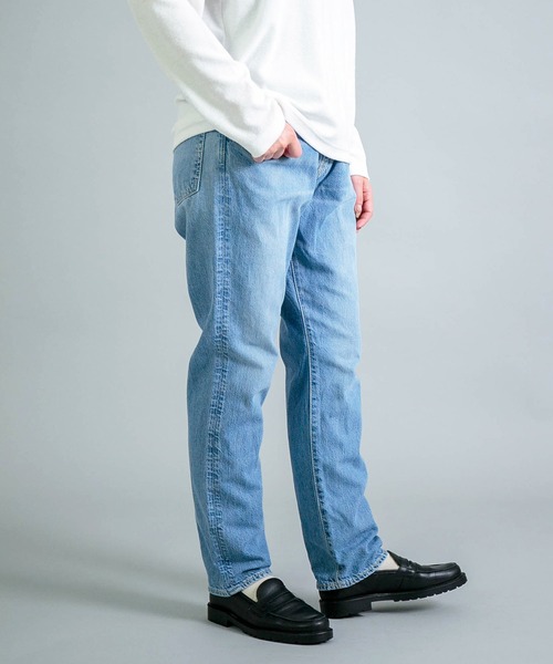OMNIGOD（オムニゴッド）の「[OMNIGOD womens / オムニゴッド] 10ozデニム 5Pイージーテーパードパンツ（デニムパンツ・レディース・ライトインディゴブルー・1/0）」の4枚目の写真