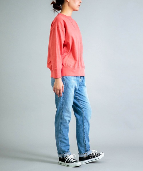 OMNIGOD（オムニゴッド）の「[OMNIGOD womens / オムニゴッド] 10ozデニム 5Pイージーテーパードパンツ（デニムパンツ・レディース・ライトインディゴブルー・1/0）」の6枚目の写真