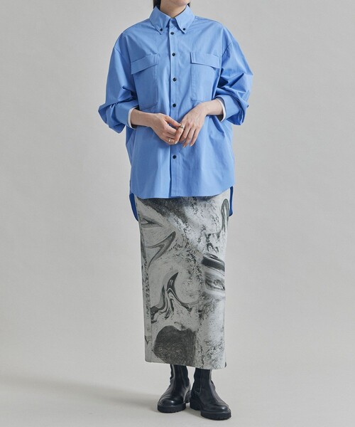 【セール】レイヤーカフスオーバーシャツ-ウォッシャブル-（シャツ/ブラウス）｜UNITED TOKYO（ユナイテッドトウキョウ）