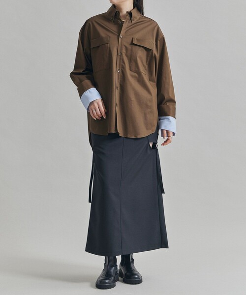 【セール】レイヤーカフスオーバーシャツ-ウォッシャブル-（シャツ/ブラウス）｜UNITED TOKYO（ユナイテッドトウキョウ）