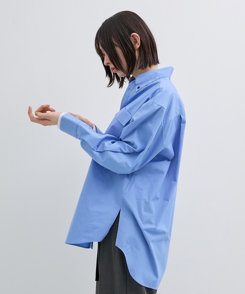 レイヤーカフスオーバーシャツ｜ウォッシャブル/春服（シャツ/ブラウス