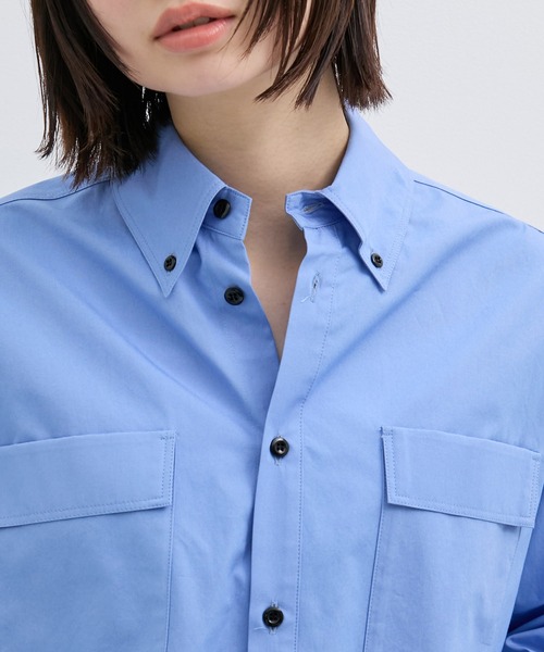 レイヤーカフスオーバーシャツ｜ウォッシャブル/春服（シャツ/ブラウス