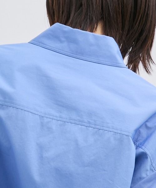 UNITED TOKYO(ユナイテッドトウキョウ)の「レイヤーカフスオーバーシャツ|ウォッシャブル/春服(シャツ/ブラウス・レディース・インディゴブルー/ブラウン・FREE)」の8枚目の写真